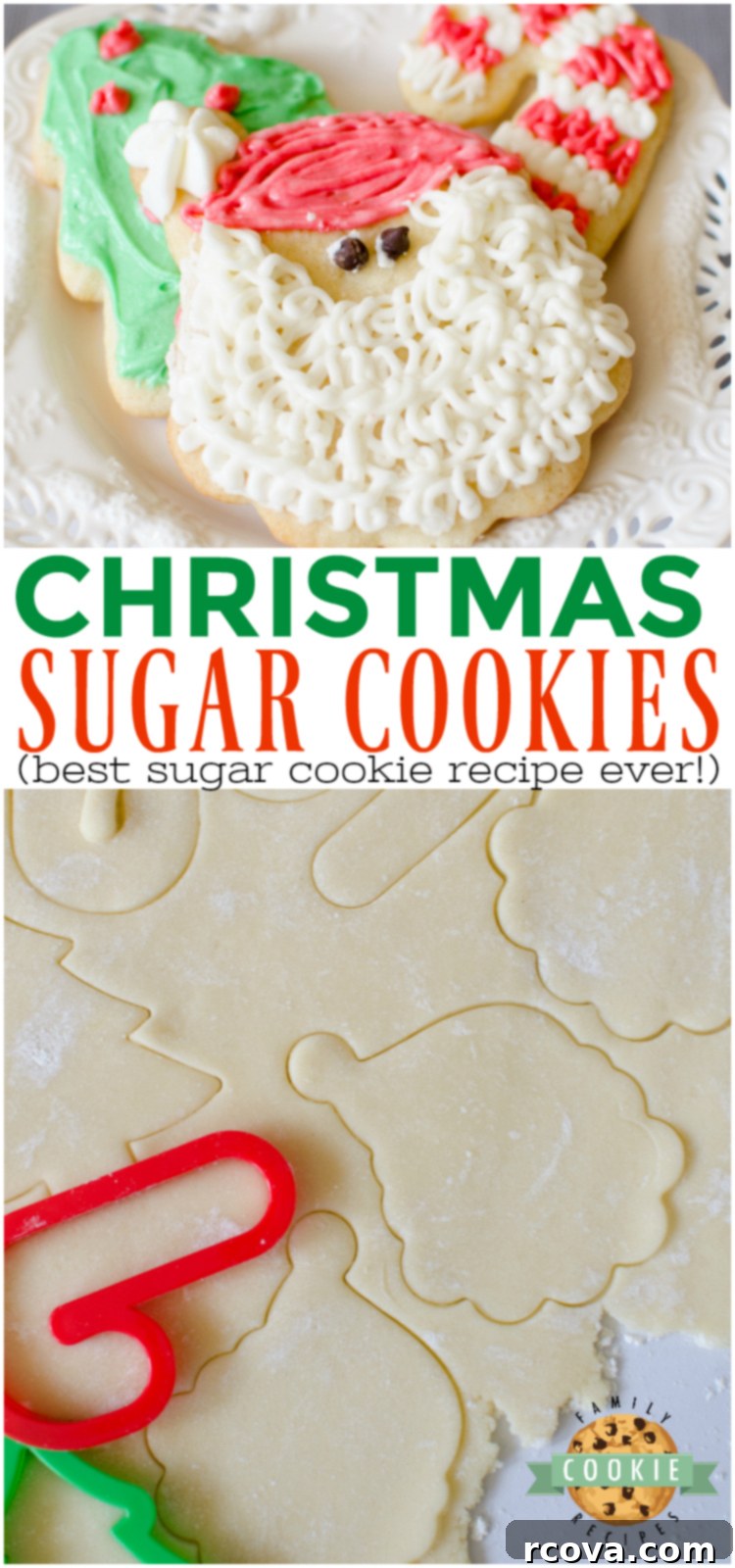 Classic Christmas Sugar Cookie Recipe 7 A festive spread of decorated Christmas sugar cookies on a platter, ready for holiday enjoyment.
