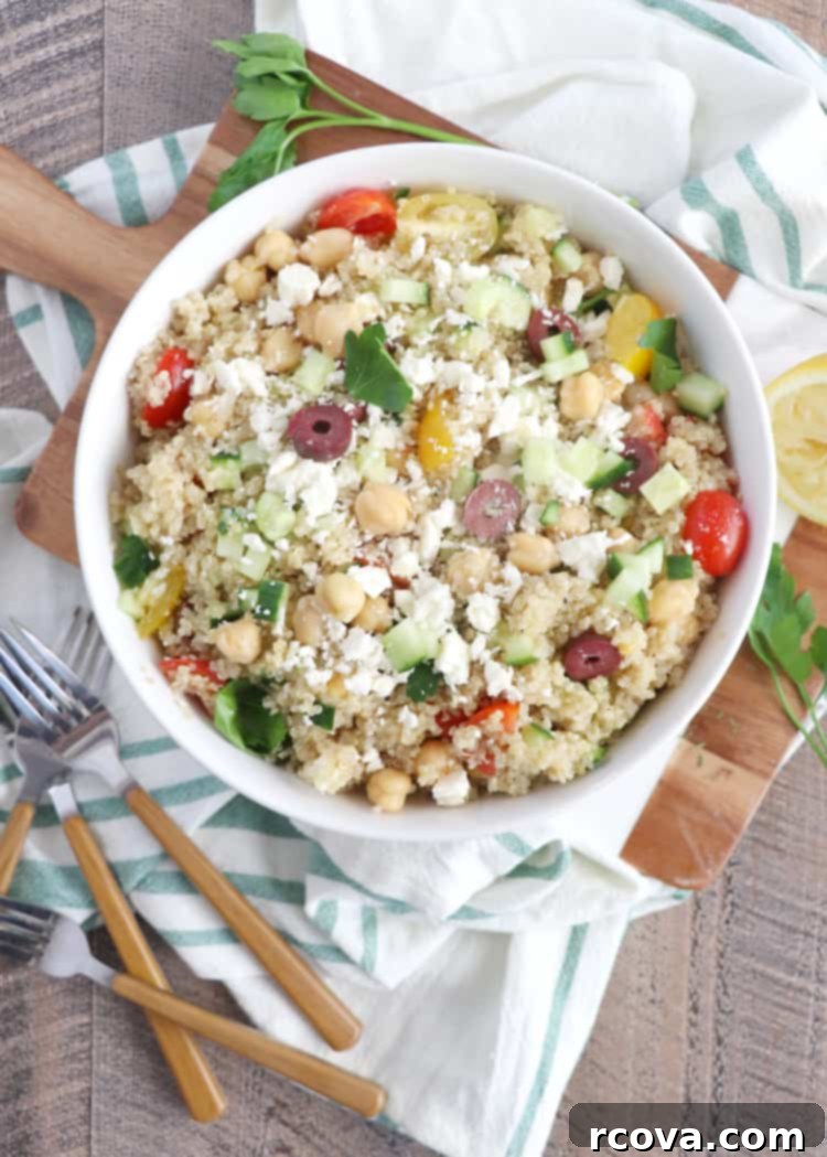 Vibrant Mediterranean Quinoa Salad 2 Mediterranean Quinoa Salad - A healthy and easy meal prep recipe with fresh flavors.