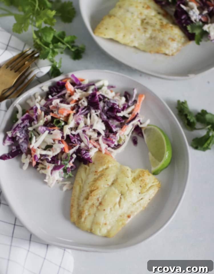seared cod with a brown butter lime sauce [low carb]