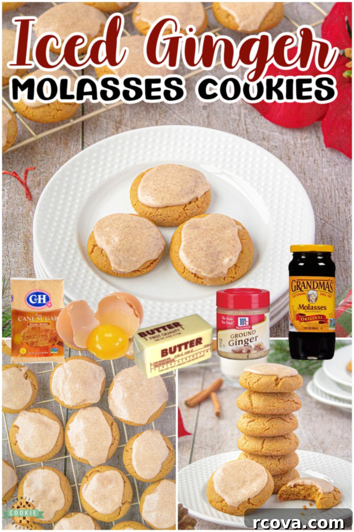 Sugared Ginger Molasses Chewies 8 Iced Ginger Molasses Cookies are soft, chewy, & perfectly spiced! Molasses ginger cookies topped with warm cinnamon icing everyone loves!