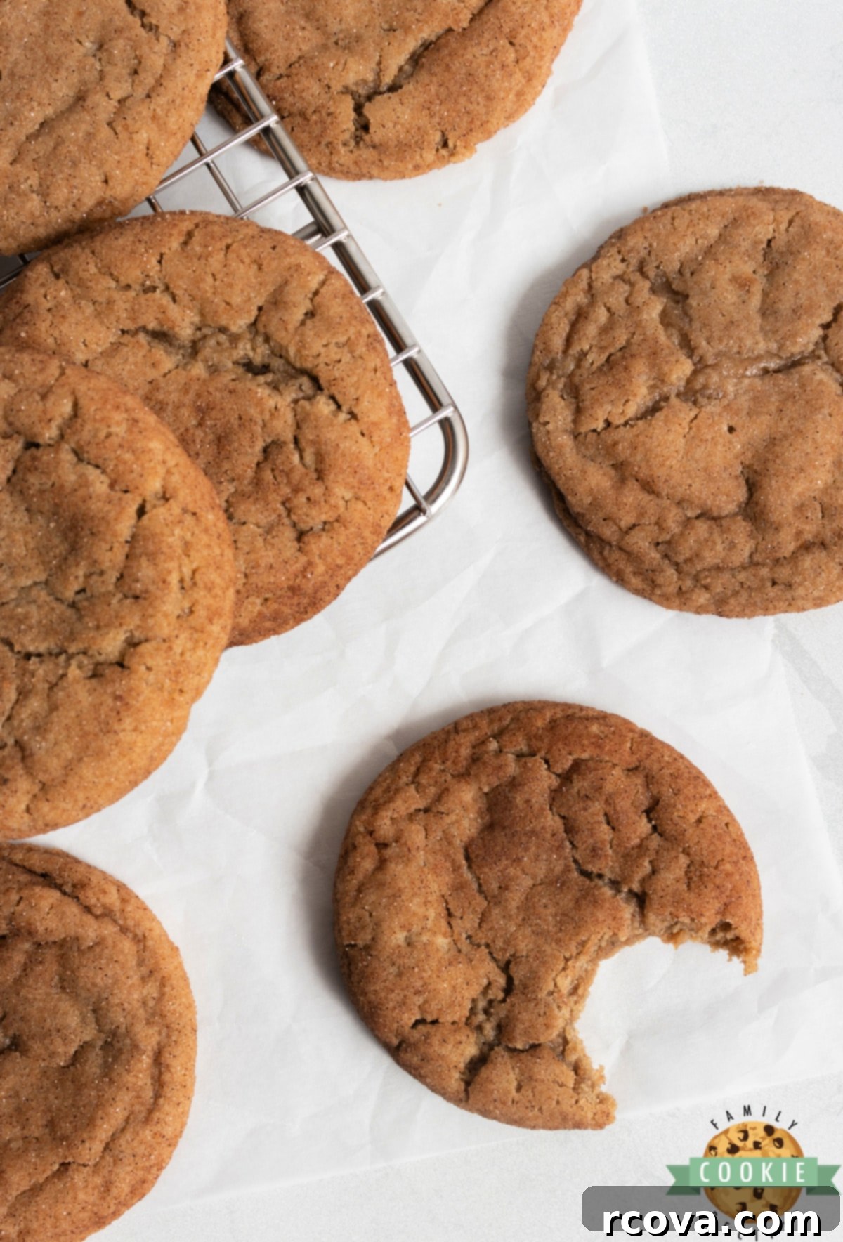 Spiced Apple Snickerdoodle Cookies 5 Snickerdoodle cookies made with apple butter