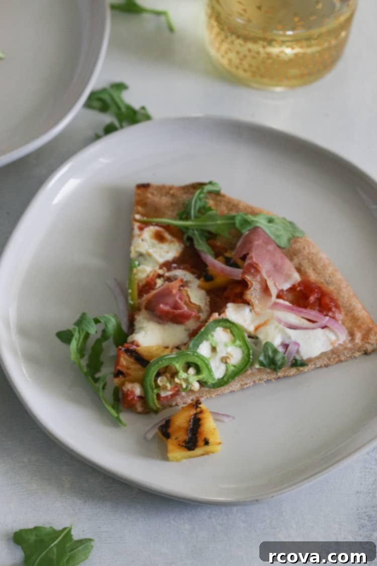 Tropical Fire Prosciutto Pizza 4 Grilled Pineapple Pizza with Prosciutto and Jalapenos - Fresh Ingredients Ready to Grill