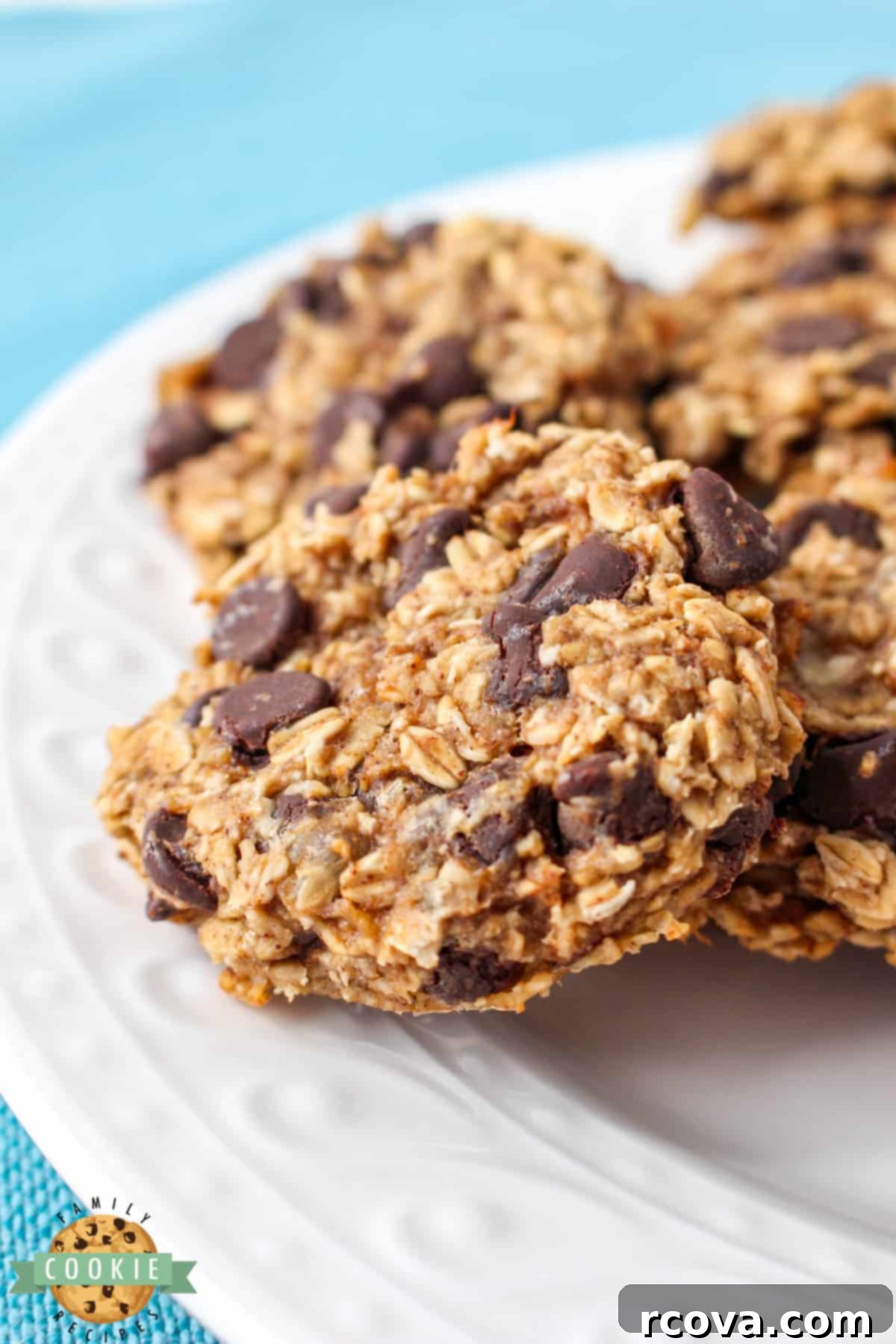 Sunrise Banana Oat Cookies 8 Oatmeal Banana Breakfast Cookies: healthy, delicious, and made with only 6 ingredients. A perfect recipe with ripe bananas, oats, and yogurt.