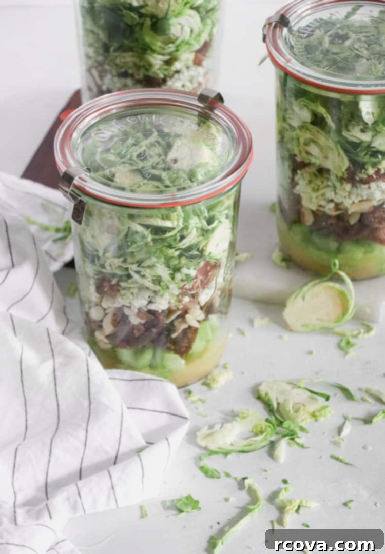 Sweet and Savory Brussels Sprouts Salad with Bacon and Figs 4 Close-up of Shredded Brussels Sprouts Salad ingredients
