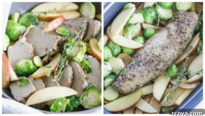 Slow Cooker Harvest Pork Tenderloin with Apples and Brussels 4 Slow Cooker Pork Tenderloin with Apples and Brussels Sprouts