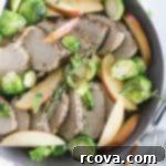 Slow Cooker Harvest Pork Tenderloin with Apples and Brussels 5 slow cooker pork tenderloin with apples + brussels sprouts