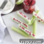 Jeweled Celery Bites with Goat Cheese and Pomegranate 5 Goat Cheese and Pomegranate Stuffed Celery