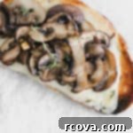 Roasted Mushroom & Melty Fontina Tartine 4 roasted mushroom tartine with fontina cheese