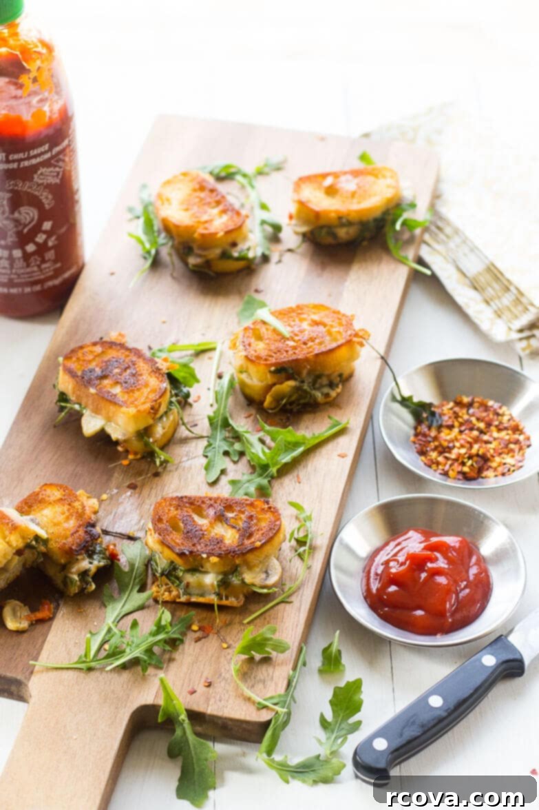Golden Gooey Bites 8 Mini Grilled Cheese Sandwich Appetizers - Ready to Serve