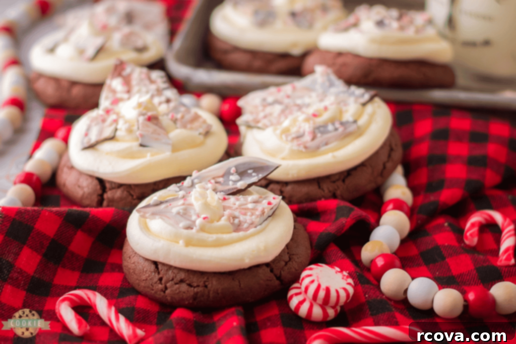 Holiday Cookie Magic: Recipes for Festive Cheer 3 Close-up of a Peppermint Bark Cookie