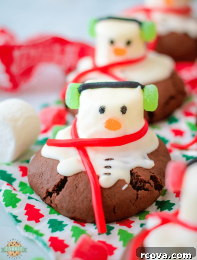 Holiday Cookie Magic: Recipes for Festive Cheer 6 Adorable Peppermint Snowman Cookies