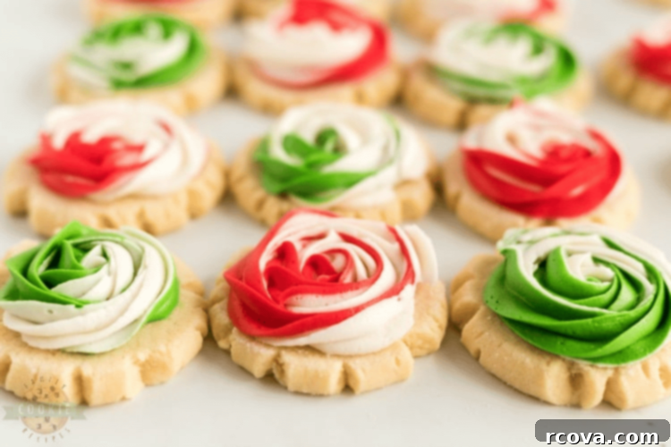 Holiday Cookie Magic: Recipes for Festive Cheer 8 Beautiful Frosted Rose Sugar Cookies