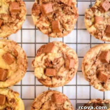 Decadent Kit Kat Cookies 10 Kit Kat cookies on a cooling rack