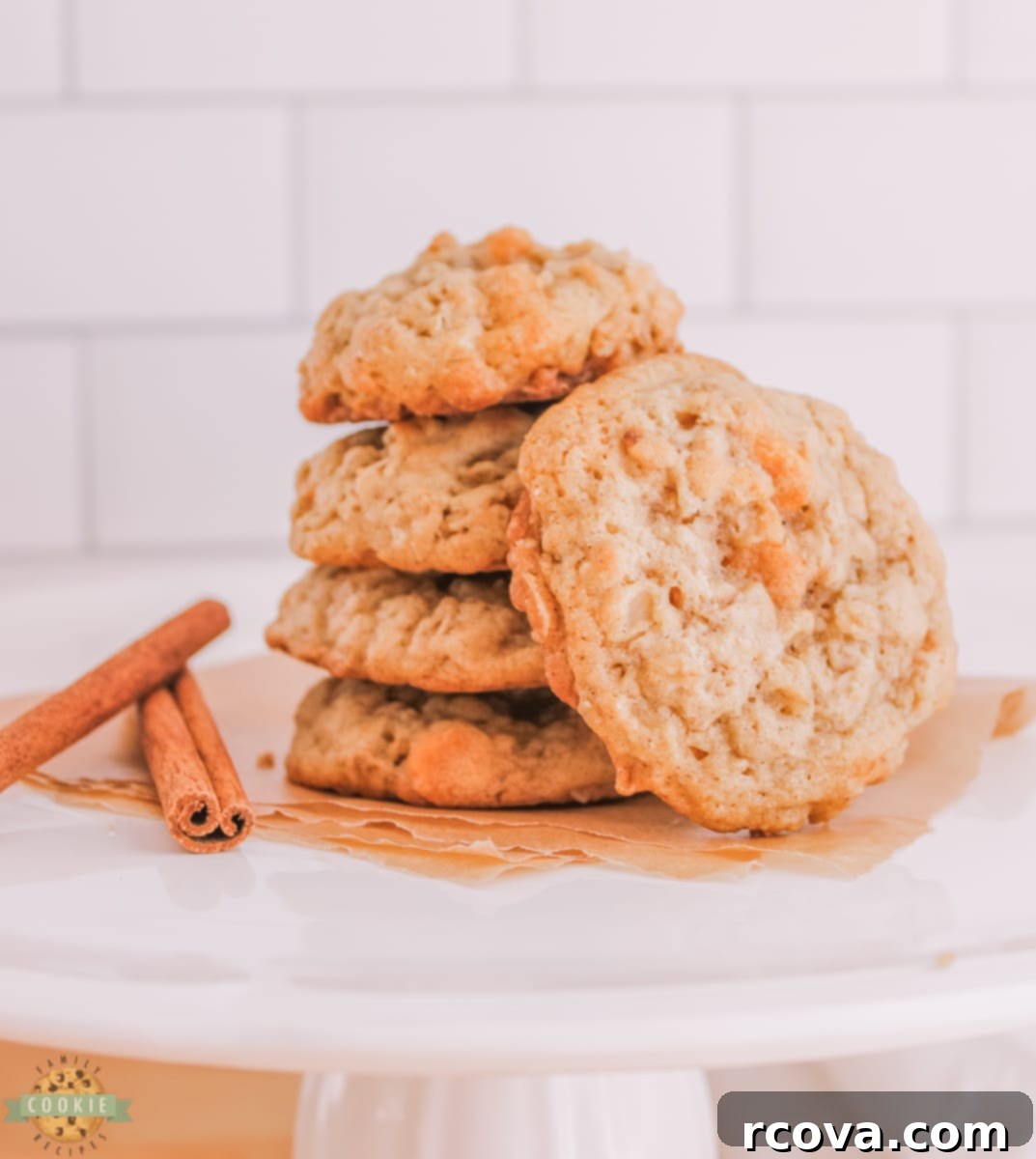 Golden Butterscotch Oatmeal Cookies 7 Freshly baked oatmeal scotchies cooling on parchment paper