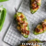 Creamy Gouda Sausage Poppers 7 Sausage Stuffed Jalapeño Peppers with Cream Cheese and Smoked Gouda