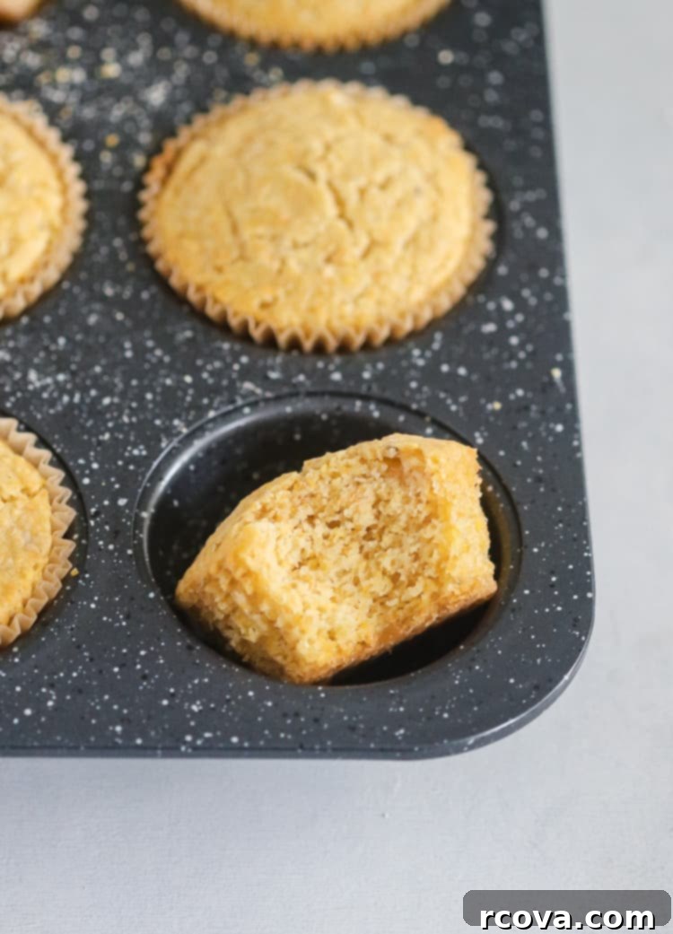 Wholesome Einkorn Cornbread Muffins 4 einkorn cornbread muffins