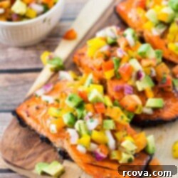 Effortless Grilled Salmon with Zesty Avocado Salsa 9 Easy BBQ Salmon with Avocado Salsa, perfect for a quick summer dinner