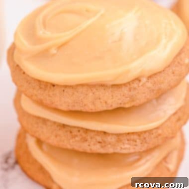 Banana Caramel Dream Cookies 8 stack of caramel banana cookies