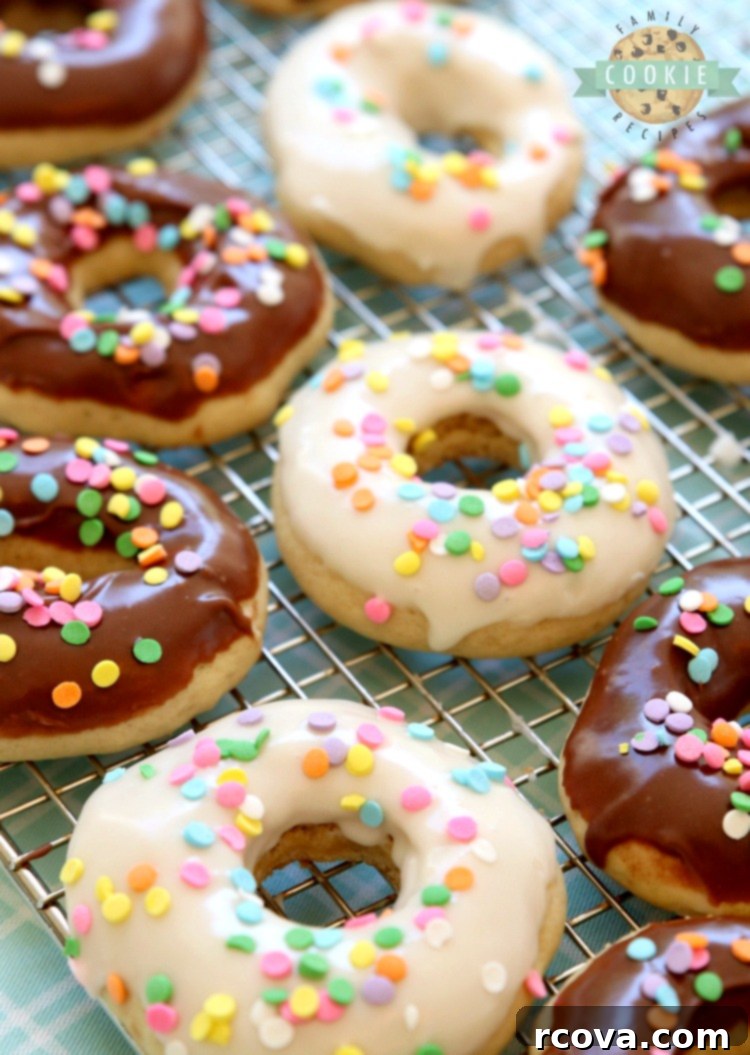 Glossy Donut Cookies 4 Glazed Donut Cookies are soft & pillowy donut-shaped cookies with a lovely chocolate or vanilla glaze & topped with sprinkles! Everything you love about donuts, only in cookie form!