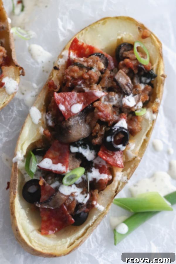 Guilt-Free Whole30 Pizza Potato Skins 3 whole30 pizza potato skins