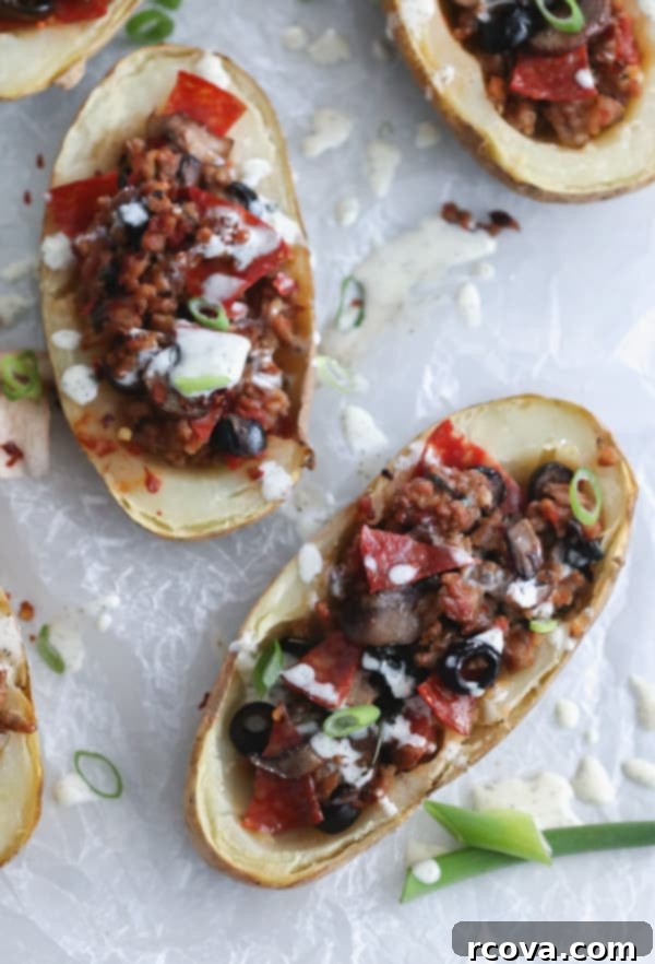 Guilt-Free Whole30 Pizza Potato Skins 6 whole30 pizza potato skins
