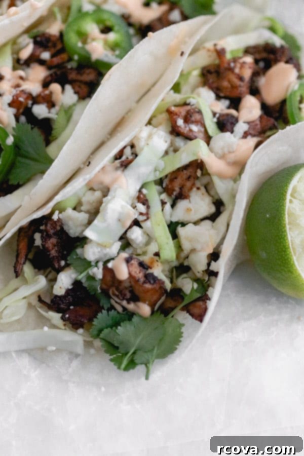 Whole30 Adobo Chicken Tacos with Smoky Chipotle Cream 4 whole30 chicken adobo tacos with chipotle mayo