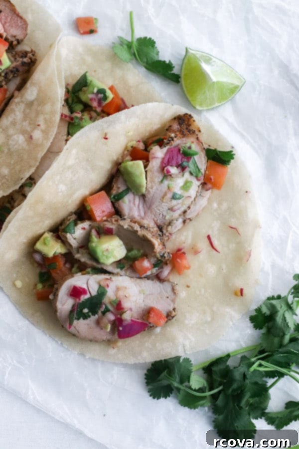 Wholesome Low Carb Paleo Pork Tenderloin Tacos 2 pork tenderloin tacos