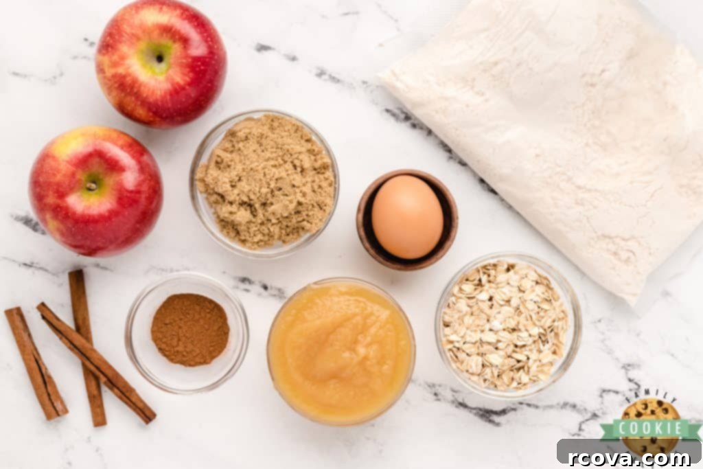Cozy Apple Cinnamon Oat Cookies 4 Ingredients in Apple Cinnamon Oatmeal Cookies