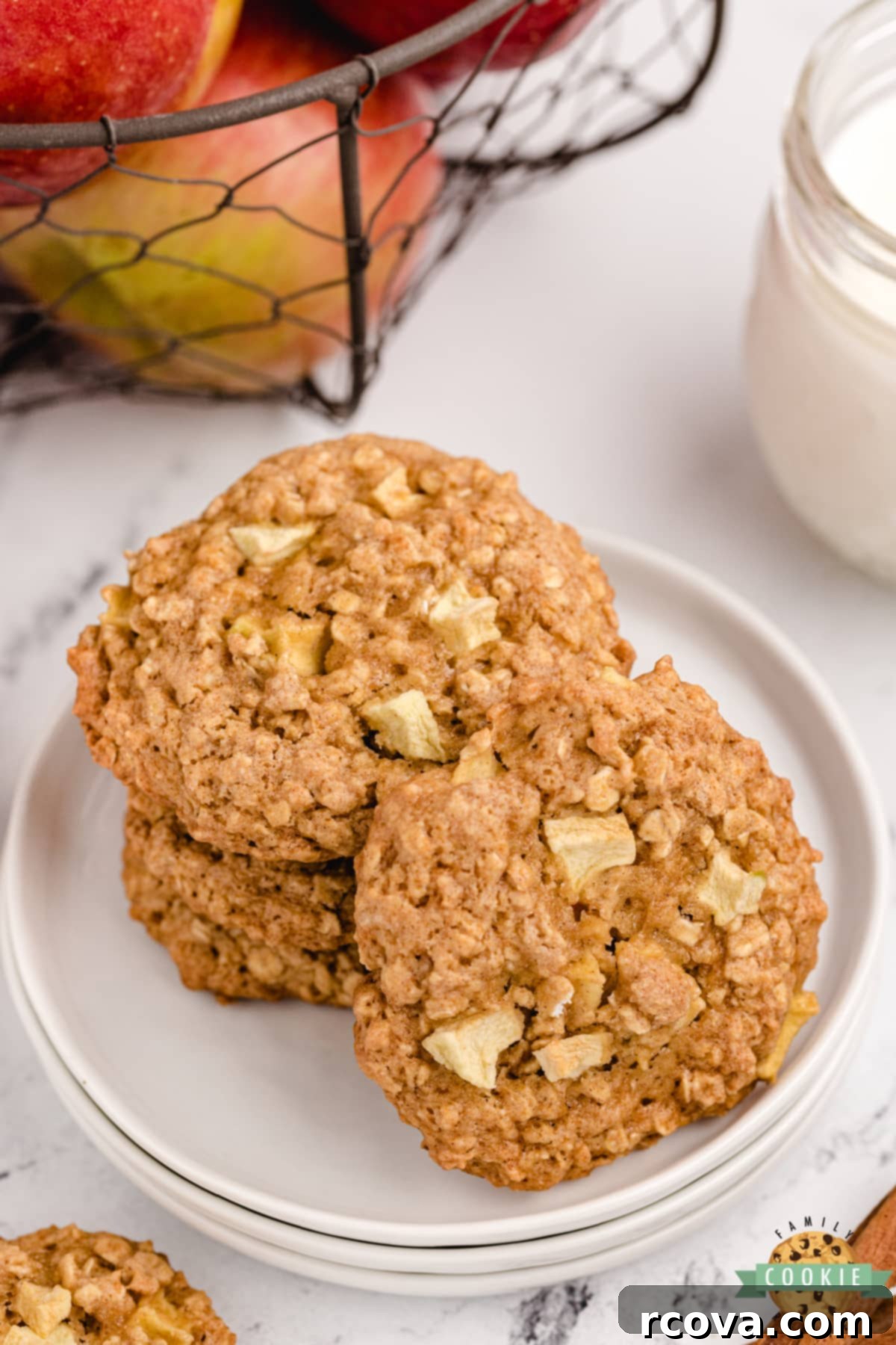 Cozy Apple Cinnamon Oat Cookies 9 Cake Mix Oatmeal Cookies with apples