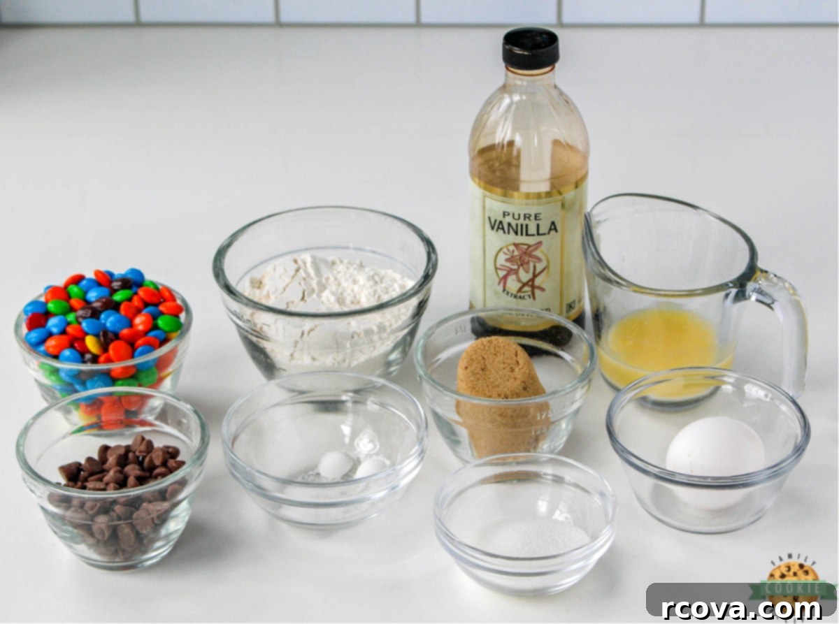 Vibrant M and M Cookie Creation 3 Ingredients in M&M Cookie Pizza