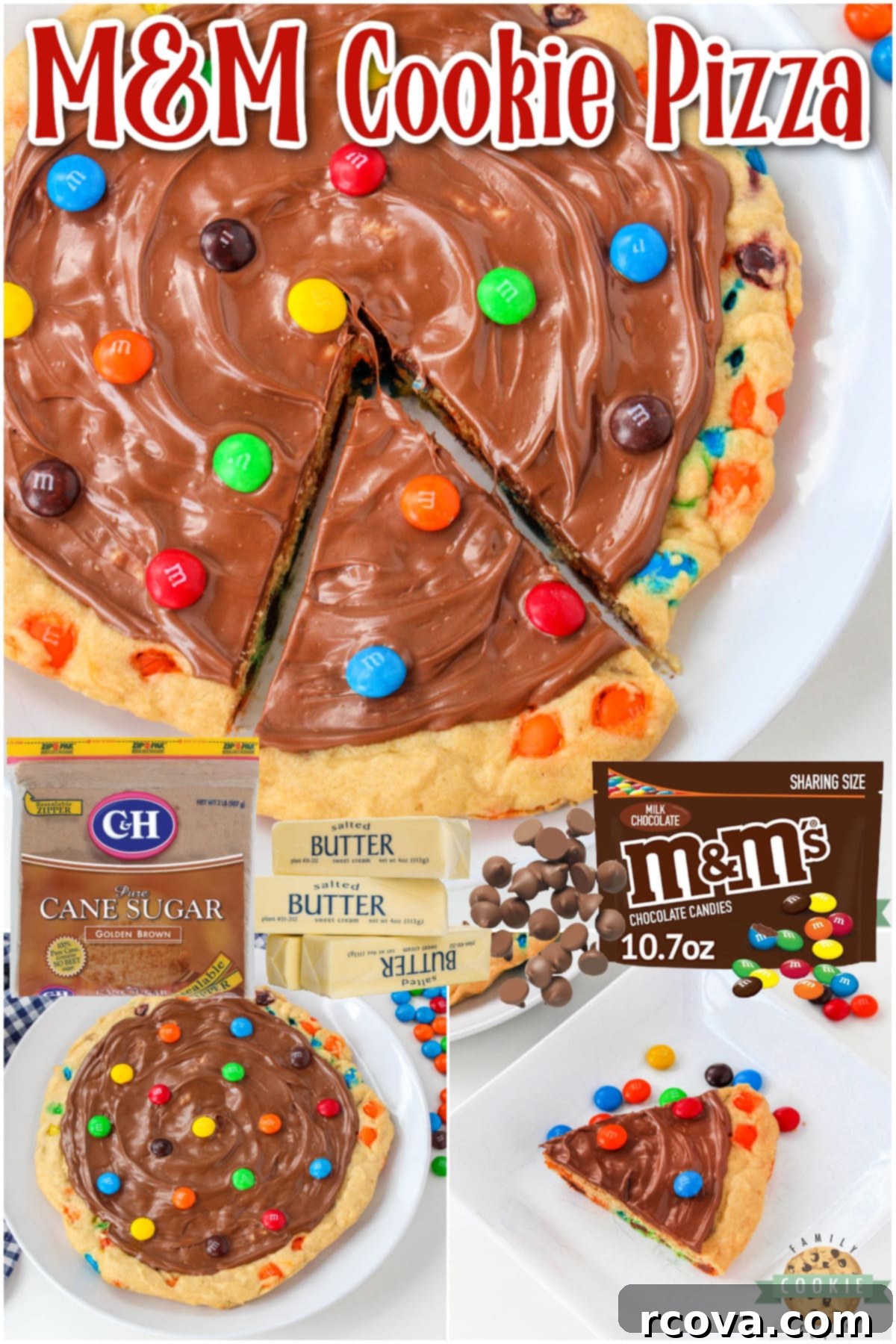 Vibrant M and M Cookie Creation 5 M&M Cookie Pizza