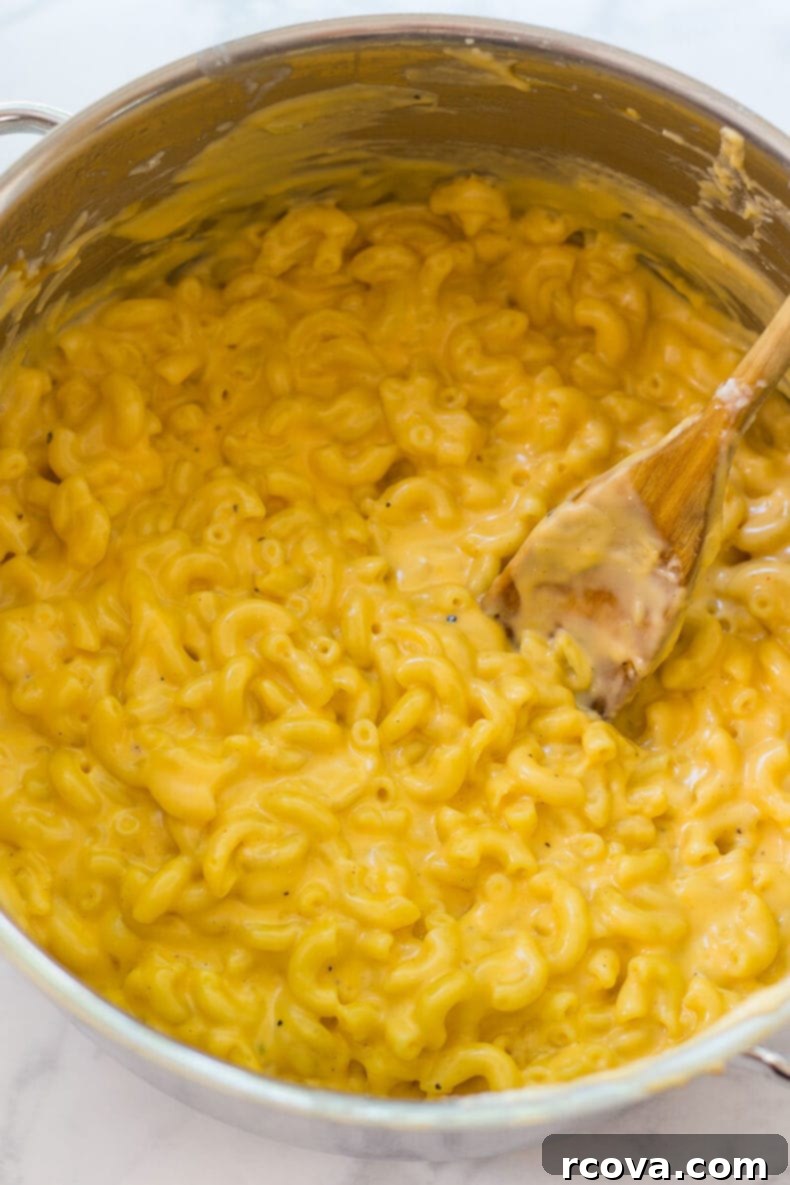 One Pot Wonder Mac and Cheese Bar 5 One Pot Creamy Mac and Cheese Bar, close up with toppings