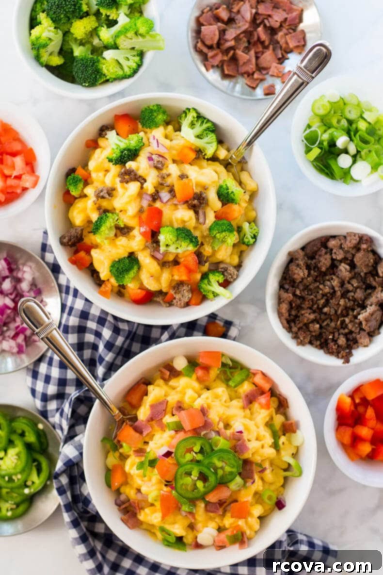 One Pot Wonder Mac and Cheese Bar 7 One Pot Creamy Mac and Cheese Bar with a variety of toppings
