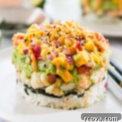Fiery Shrimp Piles with Tropical Mango Relish 9 Spicy Shrimp Stack with Mango Salsa