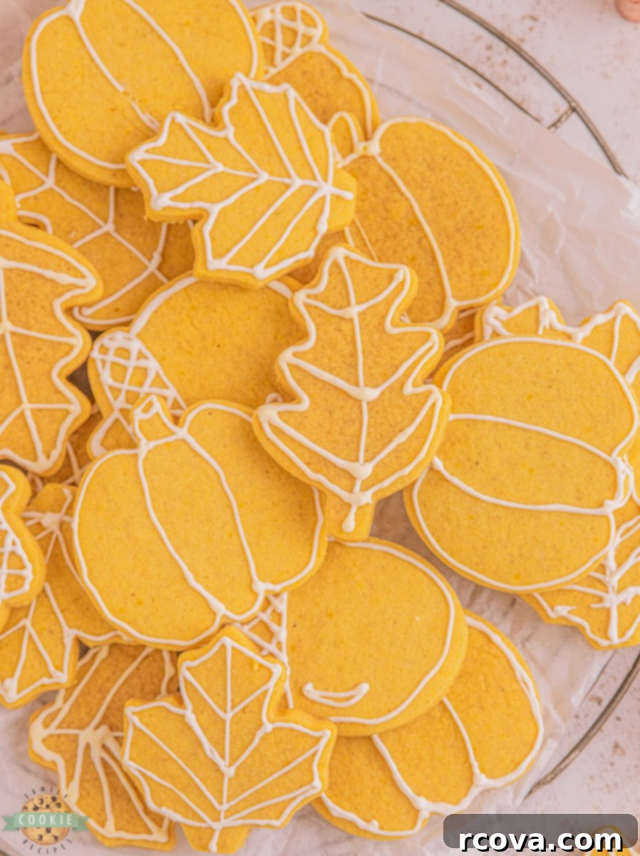 Sweet Autumn Cutout Sugar Cookies 3 lovely Fall sugar cookies