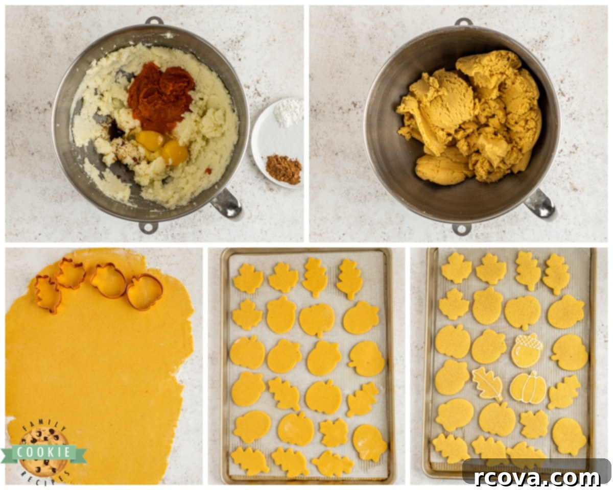 Sweet Autumn Cutout Sugar Cookies 6 making Fall pumpkin cut out cookies