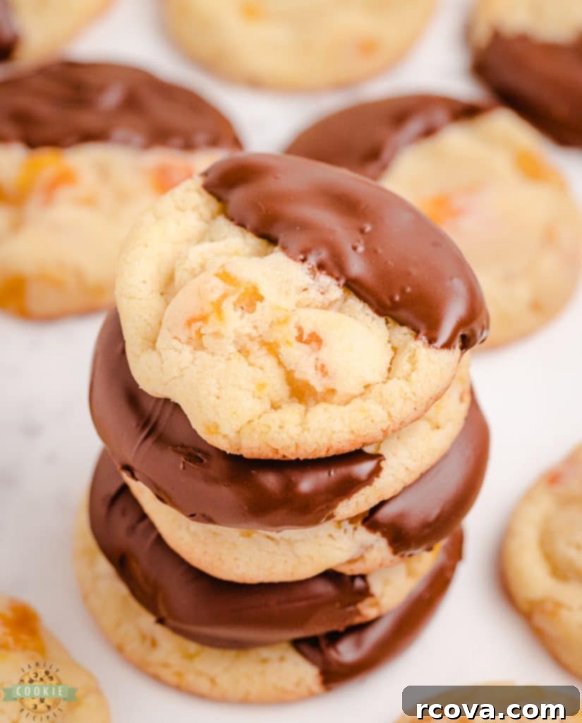 Golden Apricot Treats 3 stack of apricot cookies