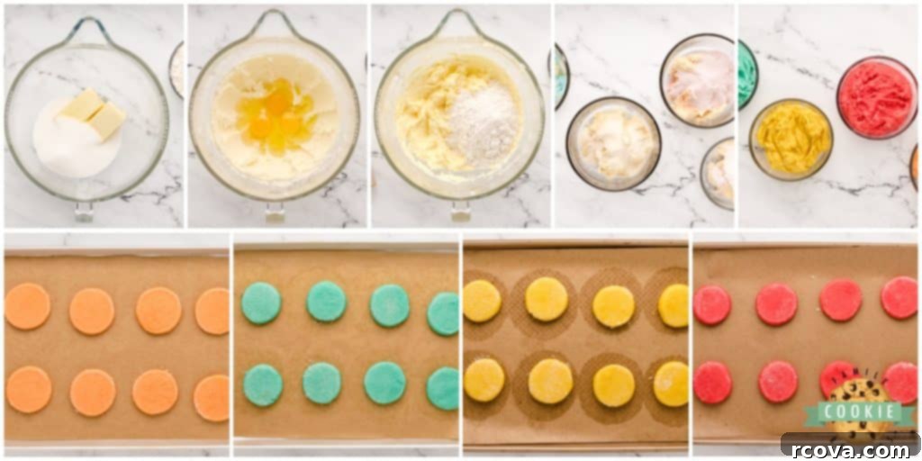 Vibrant Jell-O Cookies 5 Step by step instructions on how to make Jello Sugar Cookies