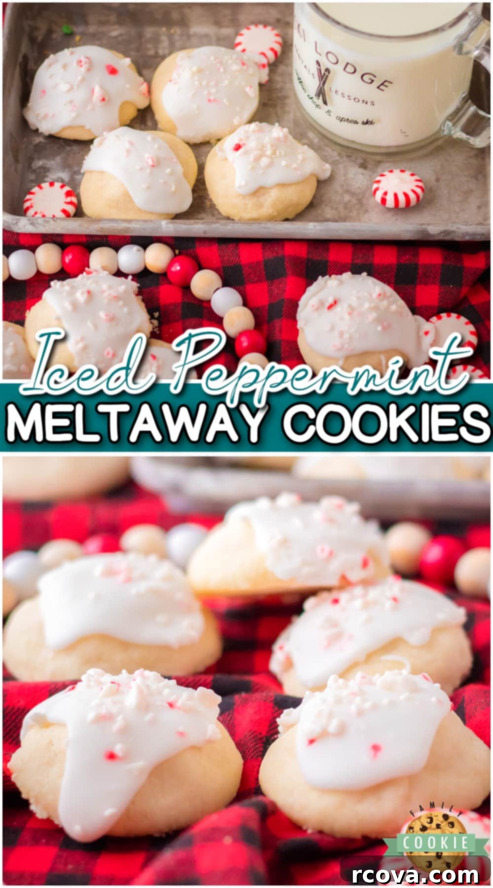 Velvet Peppermint Melts 12 Peppermint Meltaways are a soft, delicate cookies with fantastic peppermint flavor! Made with a simple icing & topped with crushed peppermint, these meltaways are a festive holiday cookie!