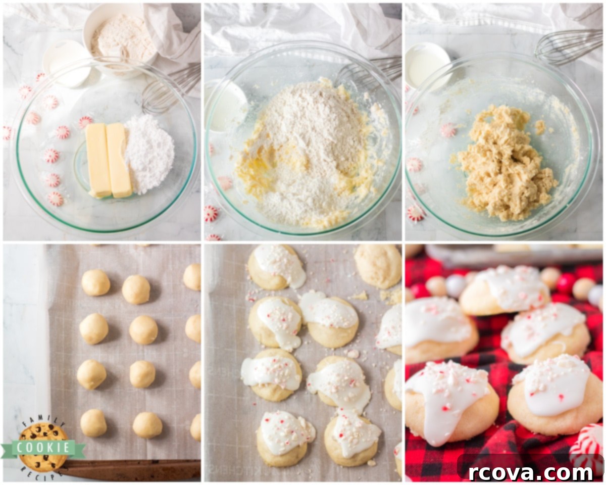 Velvet Peppermint Melts 6 how to make peppermint meltaways, step by step process