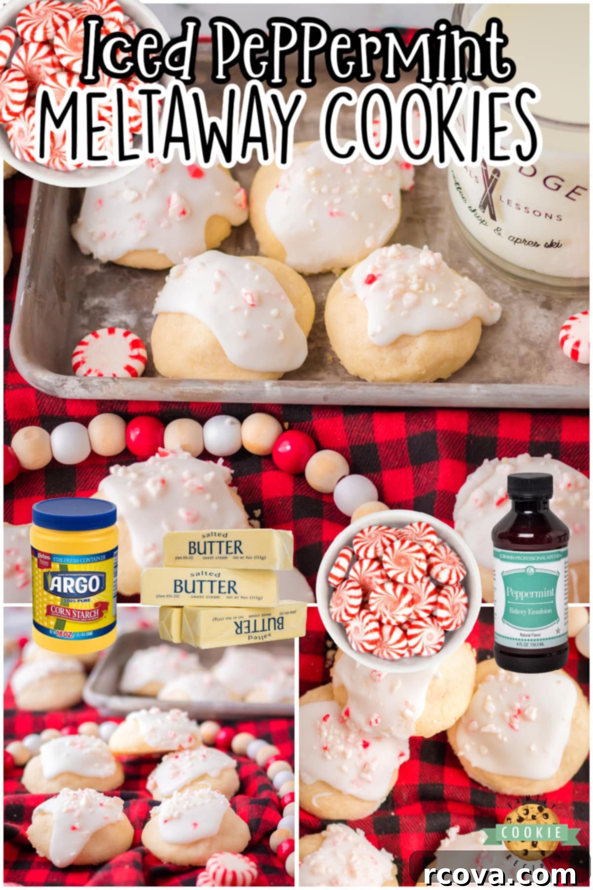 Velvet Peppermint Melts 8 Peppermint Meltaways are a soft, delicate cookies with fantastic peppermint flavor! Made with a simple icing & topped with crushed peppermint, these meltaways are a festive holiday cookie!