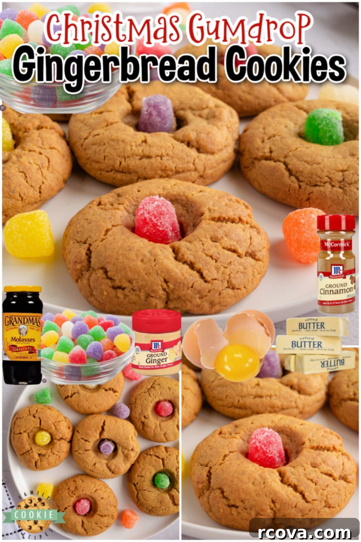 Gingerbread Gumdrop Jewels 6 Gumdrop Gingerbread Cookies are a classic Christmas treat that everyone enjoys! These cookies with gumdrops are an easy way to enjoy gingerbread!