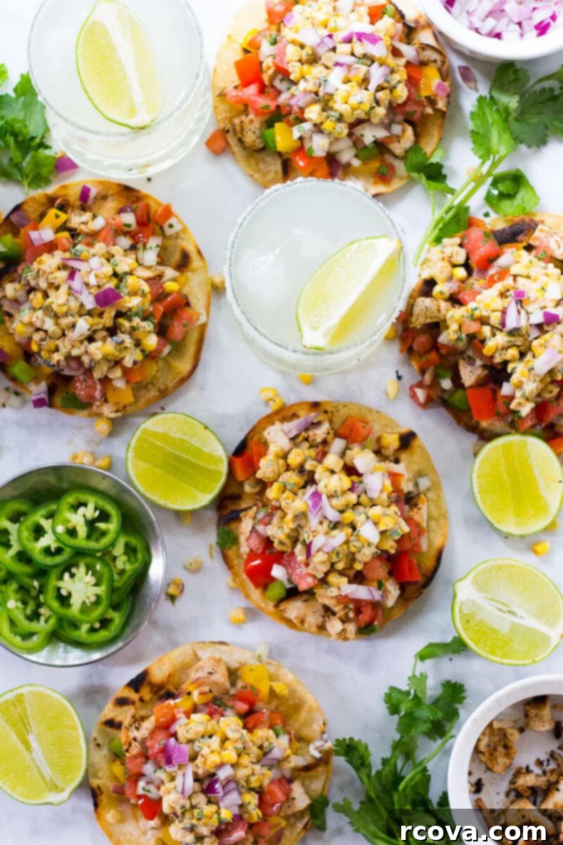Elote Topped Cajun Chicken Tacos 7 Mexican Street Corn Tacos with Cajun Chicken