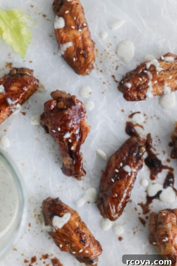 Quick and Crispy Whole30 Teriyaki Wings Air Fried 2 whole30 teriyaki chicken wings in the air fryer