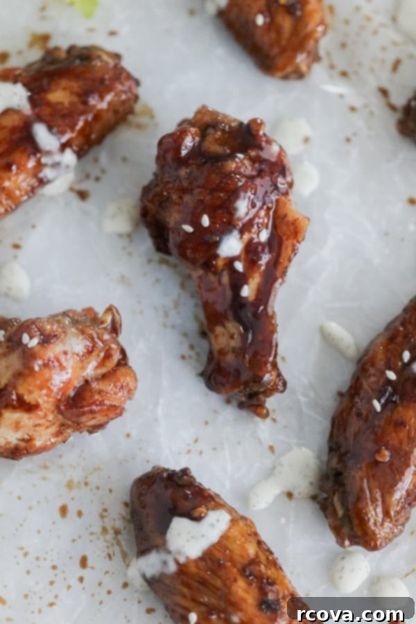 Quick and Crispy Whole30 Teriyaki Wings Air Fried 4 whole30 teriyaki chicken wings in the air fryer