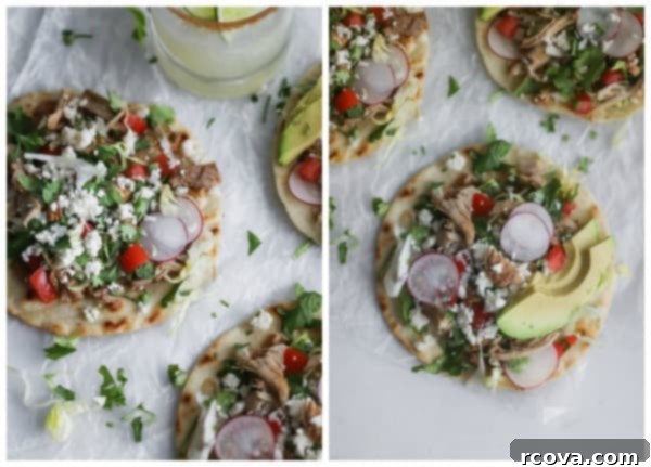 Whip Up Amazing Chicken Tostadas 6 Finished easy chicken tostadas on a platter