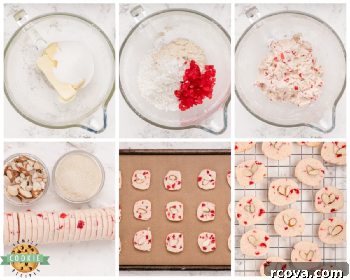 Tropical Cherry Almond Shortbread 6 how to make cherry almond shortbread