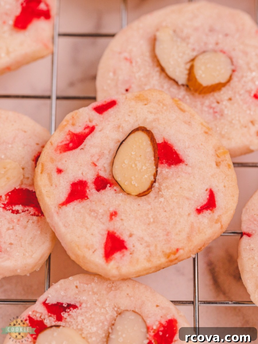 Tropical Cherry Almond Shortbread 10 cherry shortbread with almonds