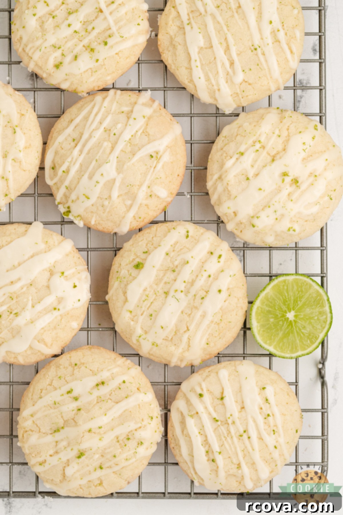 Sunshine Lime Sugar Cookies 5 Lime Sugar Cookies with a simple lime glaze.
