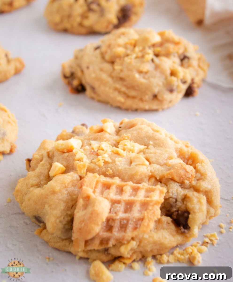 Cookie Cone Creations 7 drumstick chocolate chip cookies